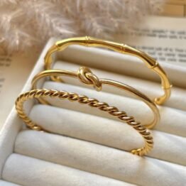 set of 3 bracelets (Bamboo - Knot -Braid)