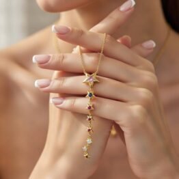 Star multiple color drop Necklace