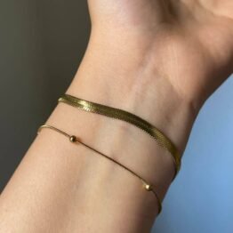 Hamsa and snake pattern bracelet