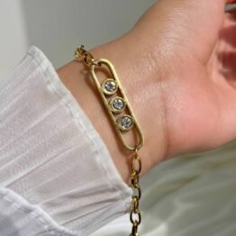 3 dots diamond bracelet
