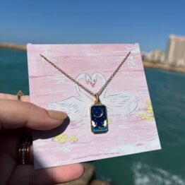 Moon and sky necklace