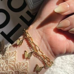butterfly double bracelet