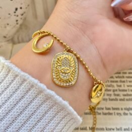 3 Charms Bracelet Star, Helal & Kaf &ndash; 3 Symbolic Elegant Jewelry for Protection & Style